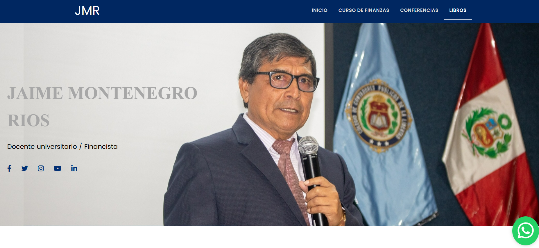 Captura de Blog profesional del Mag. Jaime Montenegro