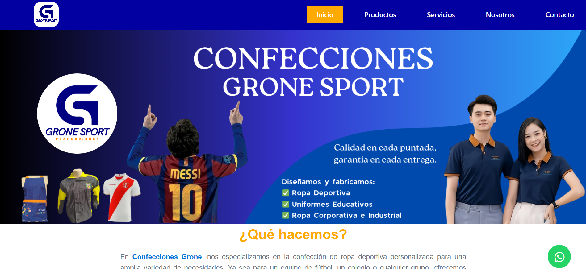 Captura de Confecciones Grone Sport